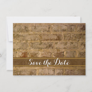 Industrielle Chic Bricks Hochzeit retten das Datum Save The Date