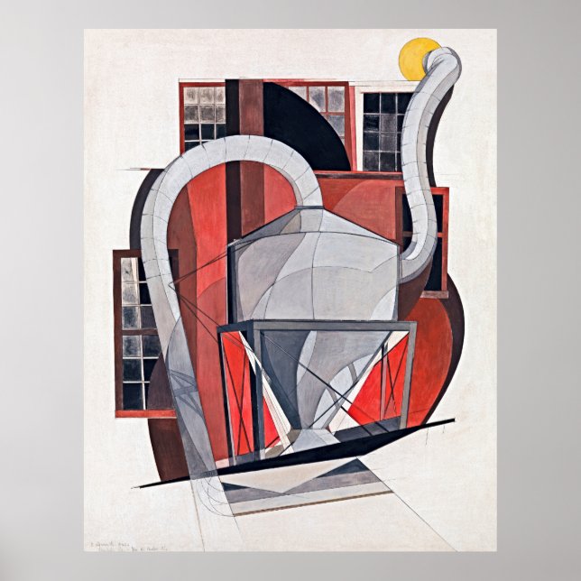 Industrielle Elegance: Charles Demuth Poster (Vorne)