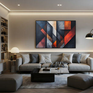 Industrielle geometrische Kunst Leinwanddruck