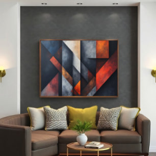 Industrielle geometrische Kunst Poster