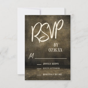 Industrielle Grunge-Lichter, Casual-Typografie RSV RSVP Karte