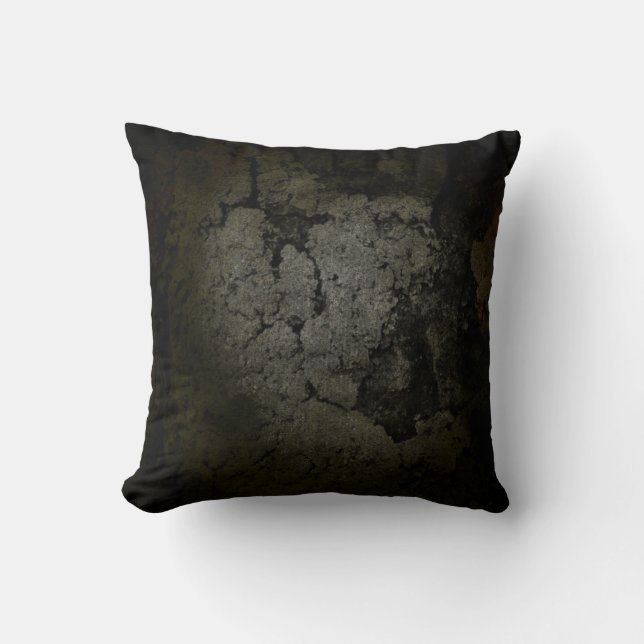 Industrielle Imitate Stone Dark Grunge Kissen (Vorderseite)