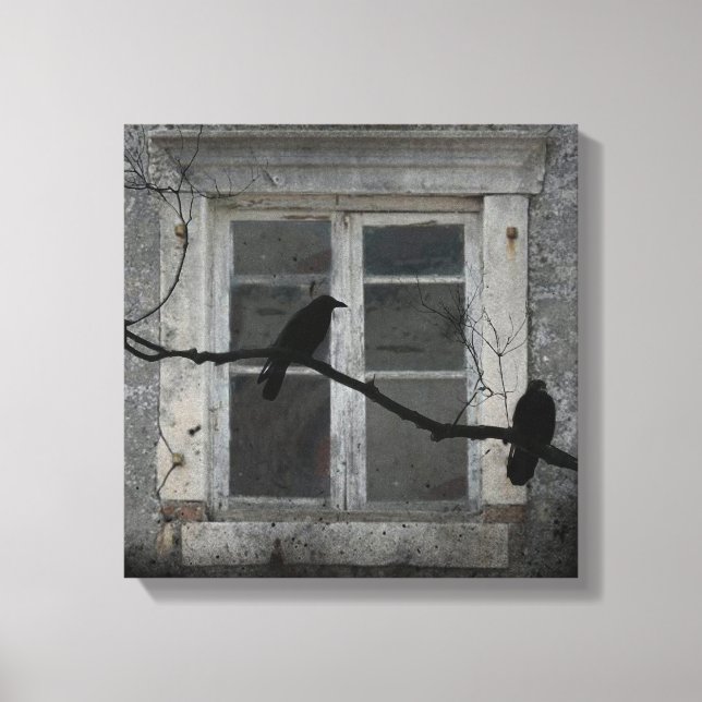 Industrielle Krähen Leinwanddruck (Vorderseite)