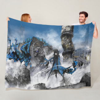 Industrielle Kunst leicht gemacht - Sci-Fi-Landsch Fleecedecke
