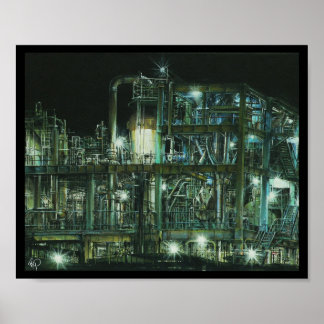 Industrielle Malerei - Original Acrylmalerei Poster