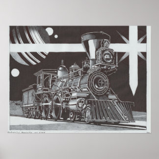 Industrielle Revolution in der Nacht Poster