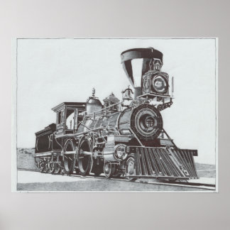 "Industrielle Revolution" zeichn der Lokomotive Poster
