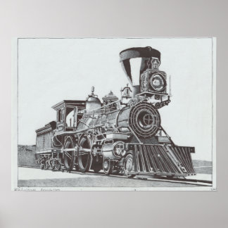 "Industrielle Revolution" zeichn der Lokomotive Poster