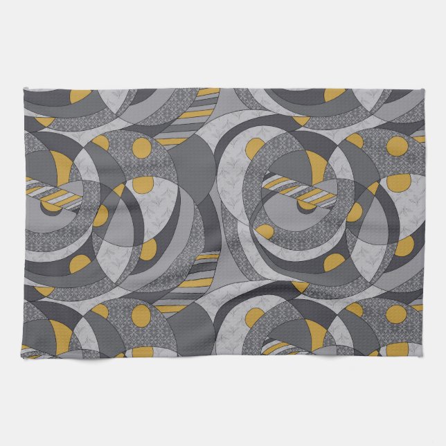 Industrielle Spiralen - Abstrakte, grunge-Inspirie Geschirrtuch (Horizontal)