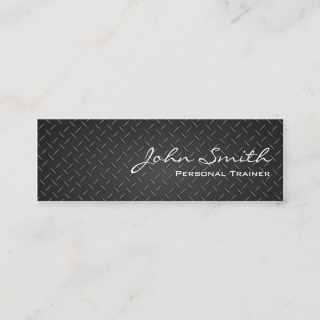 Industrielle Stahlmetalltrainer-Visitenkarte Mini Visitenkarte (Vorderseite)