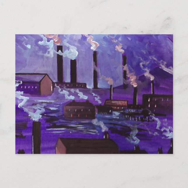 INDUSTRIELLE SZENE POSTKARTE (Vorderseite)