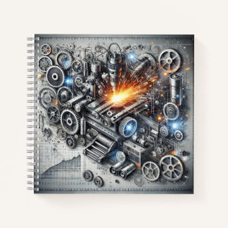 Industrielle Zahnräder und maschinenbauliche Konst Notizbuch