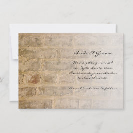 Industrielle Ziegelsteine-Fade-Hochzeit retten das Einladung