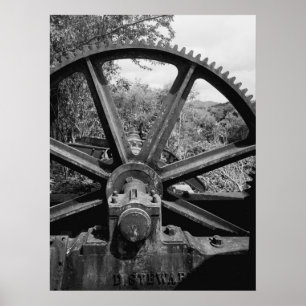 Industrielles Foto - Rum-Brennerei-Lager und Gang Poster