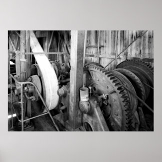 Industrielles Foto - Zahnradbahn Gold Dredge Poster