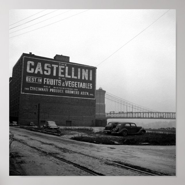 Industrielles Gebäude in Cincinnati - 1938 Poster (Vorne)