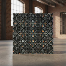 Industrielles geometrisches Muster #2 ID1227 Fliese