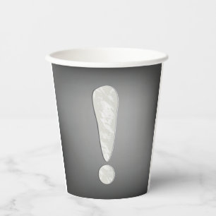Industrielles Grunge-Ausrufezeichen-Symbol Pappbecher
