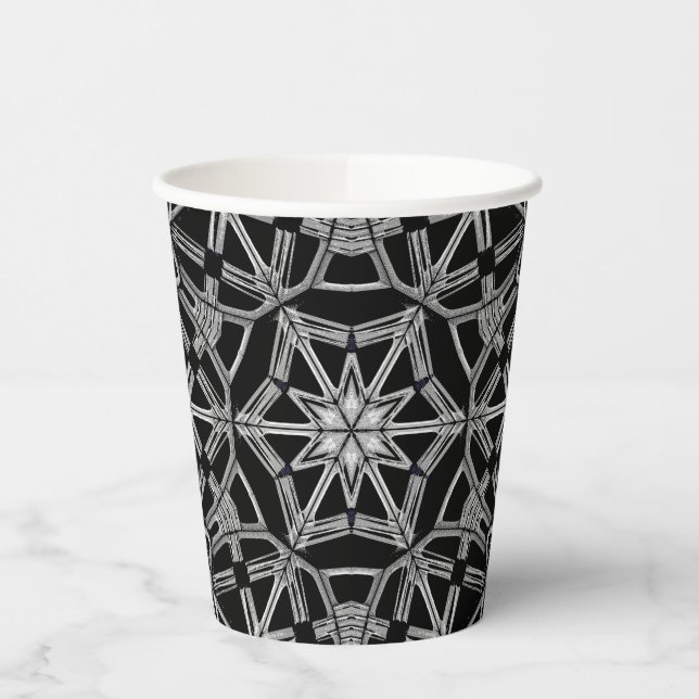 Industrielles Mandala Pappbecher (Links)