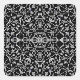 Industrielles Mandala  Quadratischer Aufkleber