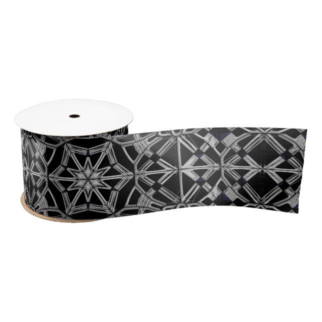 Industrielles Mandala  Satinband (Spule)