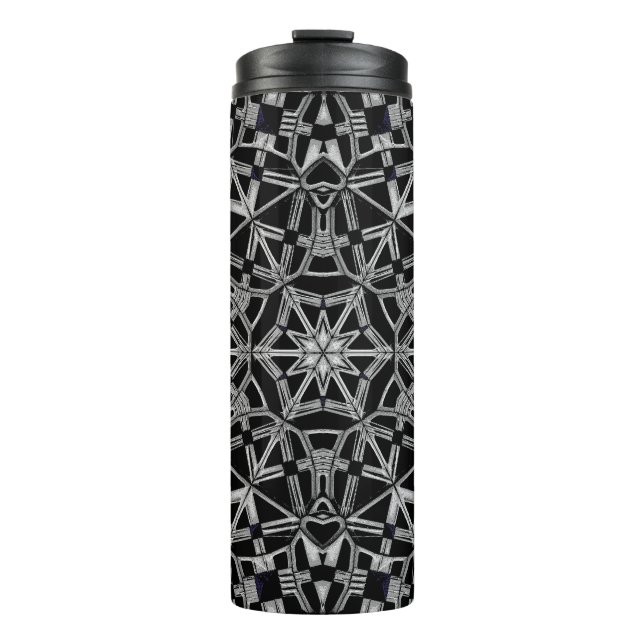 Industrielles Mandala  Thermosbecher (Vorderseite)