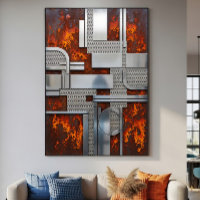 Industrielles rostiges Metall Steampunk Geometrisc