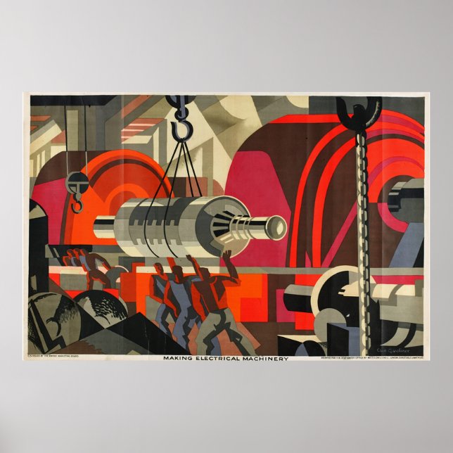 Industrieposter für elektrische Maschinen Poster (Vorne)