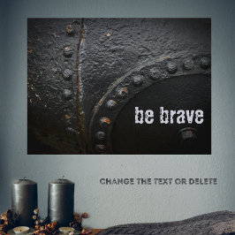 Industriestandstil aus Schwarzmetall Poster