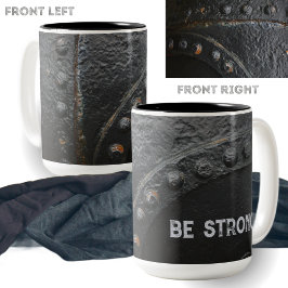 Industriestandstil aus Schwarzmetall Zweifarbige Tasse