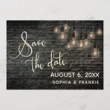 Industriesteine, Vintage Leuchten, Save the Date