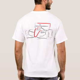 Indy Lights 1 Schwarz und Rot Rückseite T-Shirt