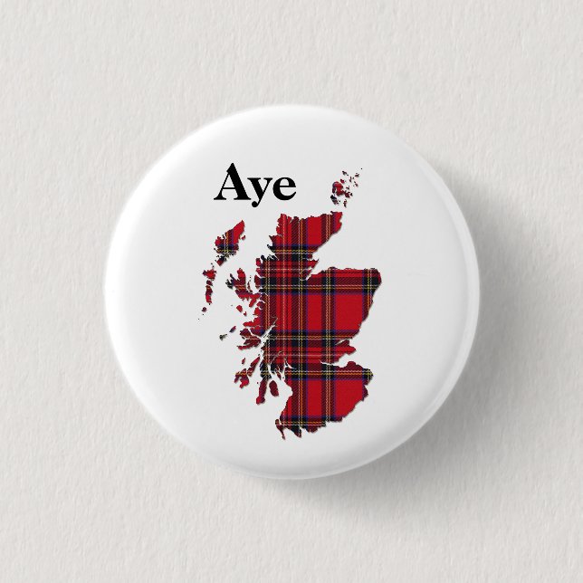 #indyref Tartan ja Schottland Pinback Button (Vorderseite)