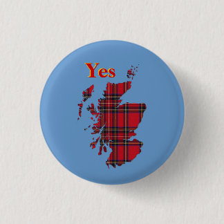 #indyref Tartan ja Schottland Pinback Button