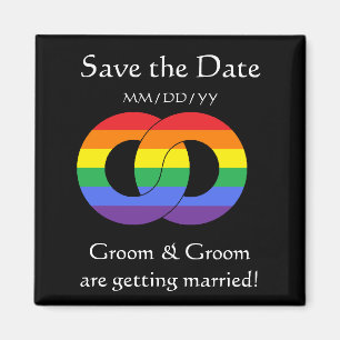 Ineinander greifenringe - Regenbogen - Magnet