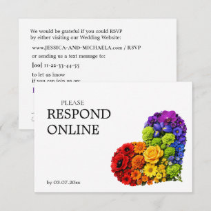 🌈 Ineinander verwoben in Pride Horizontale Online RSVP Karte