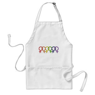 Ineinandergegriffener weiblicher Regenbogen Schürze
