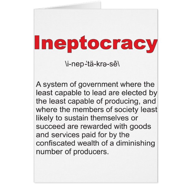 Ineptocracy verrückte Staatsform (Vorne)