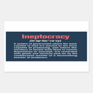 Ineptokratie Definition Aufkleber