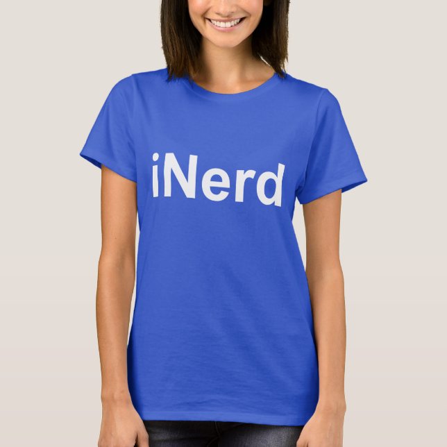 iNerd nicht iPhone oder iPad witziger lustiger Hoo T-Shirt (Vorderseite)