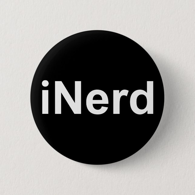 iNerd nicht iPhone oder iPad witziges humorvolles  Button (Vorderseite)