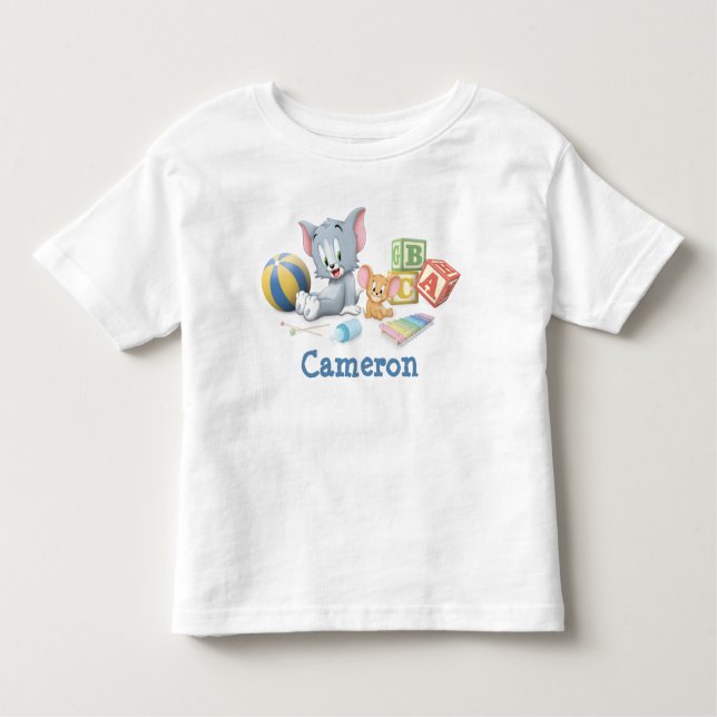 Infant Tom and Jerry Playing With Toys Kleinkind T-shirt (Vorderseite)