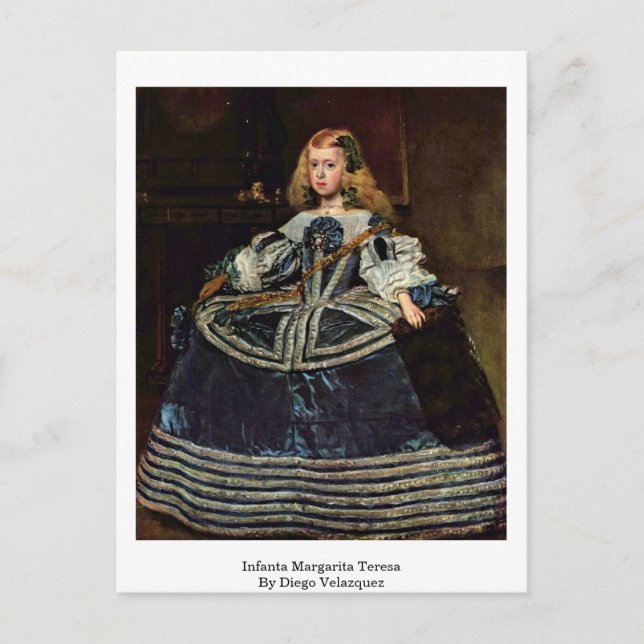 Infanta Margarita Teresa von Diego Velazquez Postkarte (Vorderseite)