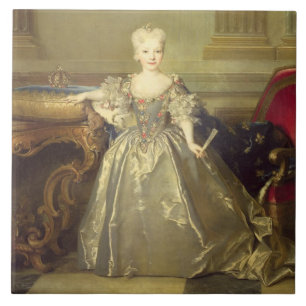 Infanta Maria Ana Victoria de Borbón, 1724 (Öl a Fliese