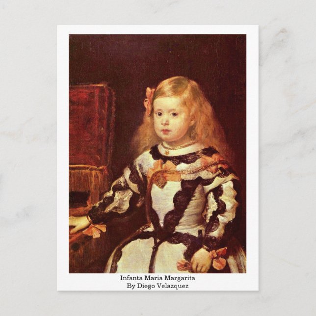 Infanta Maria Margarita von Diego Velazquez Postkarte (Vorderseite)