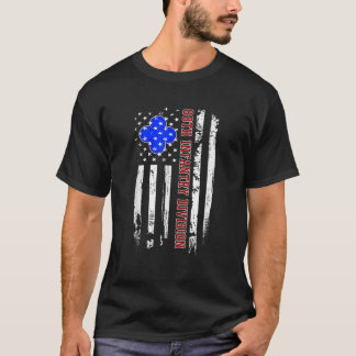 Infanterie Division Veteran USA Flag Veterans D T-Shirt
