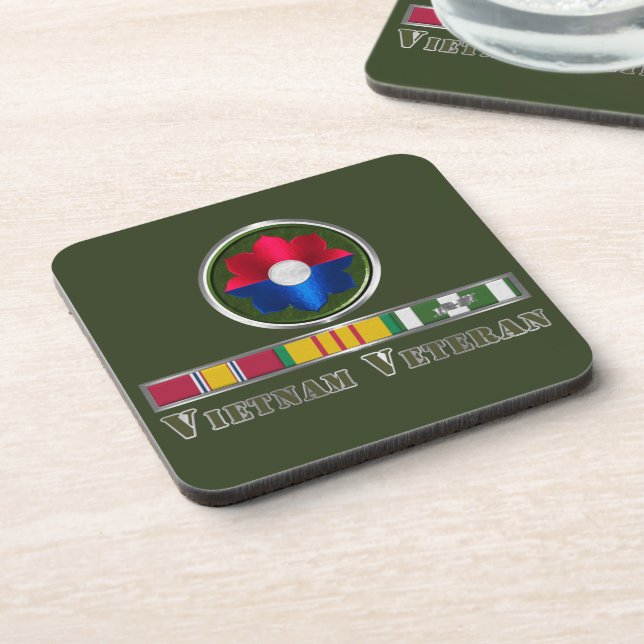 Infanterie Division Vietnam Veteran Getränkeuntersetzer (Linke Seite)