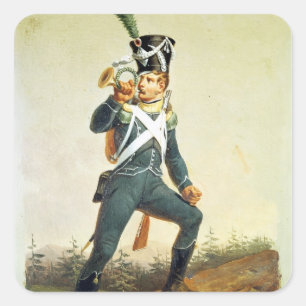 Infanterie-Fahne, 1811 Quadratischer Aufkleber