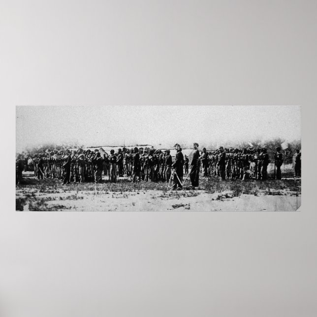 Infanterie mit Zivilen Kriegsgefärbungen Poster (Vorne)