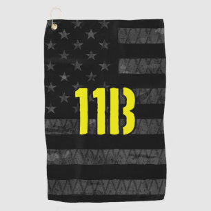 Infanterie unter amerikanischer Flagge Golfhandtuch